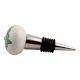 Green Lisianthus Ceramic Wine Stopper (Pack Of One Piece)